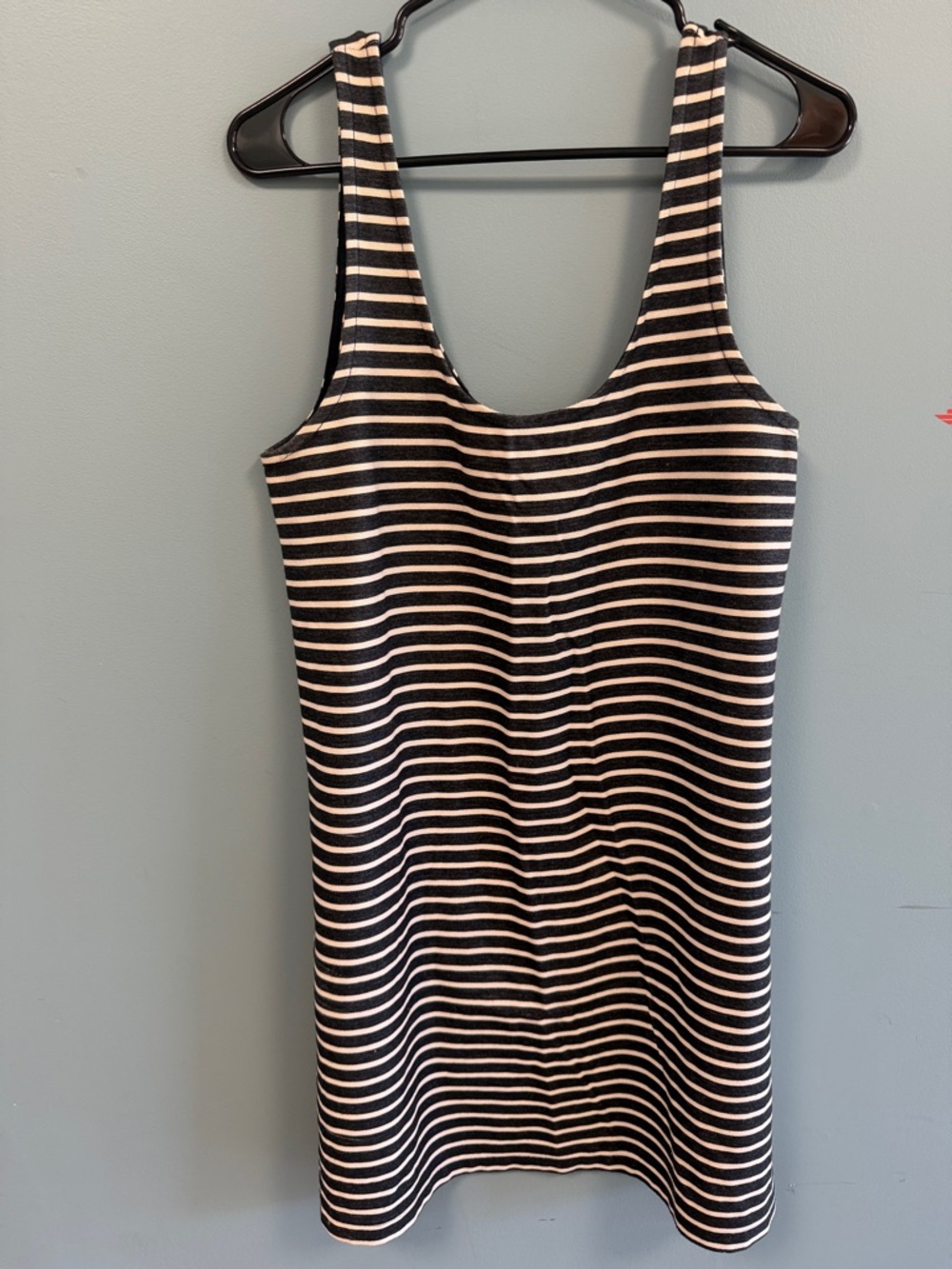 Madewell Black and White Striped Tank Mini Dress